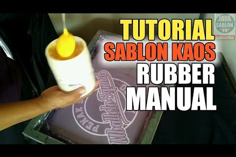 Cara Sablon kaos rubber 2 warna, lengkap.