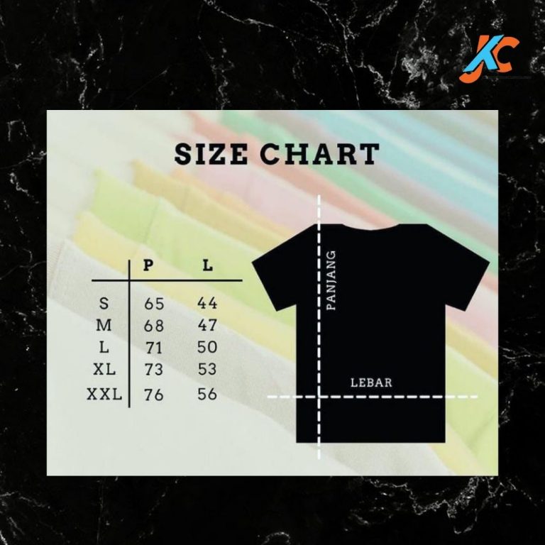 Size Chart Kaos