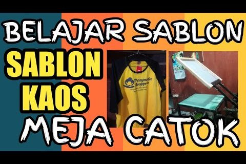 BELAJAR SABLON// SABLON KAOS DENGAN MEJA CATOK