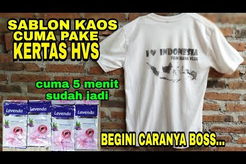SABLON KAOS CUMA PAKE KERTAS HVS || HOW TO SCREEN PRINTING T SHIRT