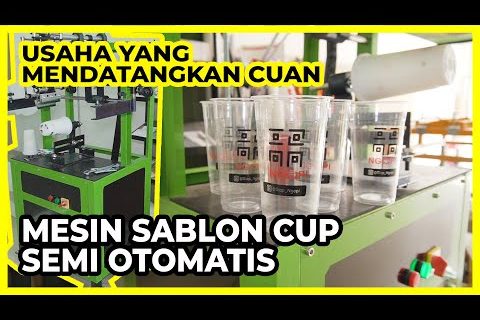 Paling Mudah Cara Membuat Sablon Cup Untuk Cafe dan Minuman Hits Menggunakan Mesin Cup Semi Otomatis