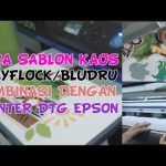 Cara Sablon Kaos Polyflock atau Bludru Kombinasi dengan DTG EPSON