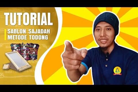 Tutorial Sablon Sajadah Metode Todong | Sablon Sajadah Manual dengan alat seadanya