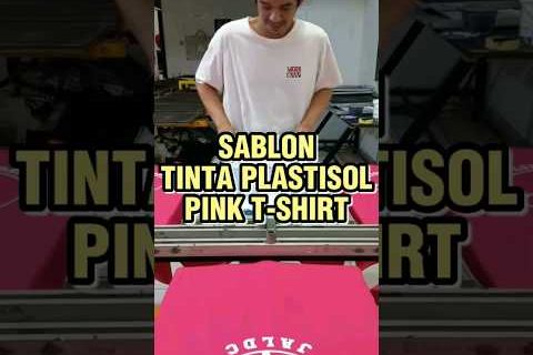 Sablon Plastisol di Kaos Warna Crimson #shorts #sablon #plastisol #kaos #screenprinting