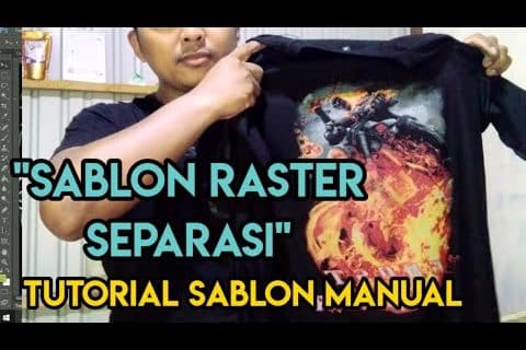 SABLON MANUAL RASTER SEPARASI TUTORIAL / sablon raster plastisol #sablonraster #raster #separasi