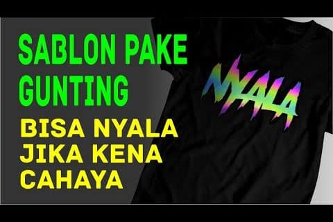 CARA SABLON KAOS PAKAI GUNTING – SABLON REFLEKTIF RAINBOW