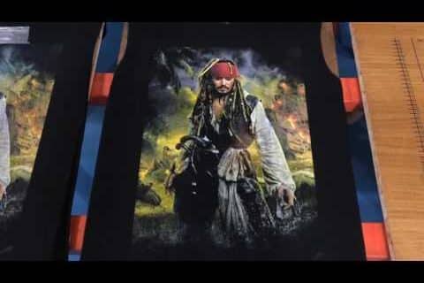 Sablon Kaos Plastisol ink- Pirates Of The Caribbean || Display conceal Printing || Space Colour Direction of