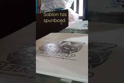 sablon tas spunbond #sablon #alat #cara #goodie #mesin #tinta #arifinmoch648
