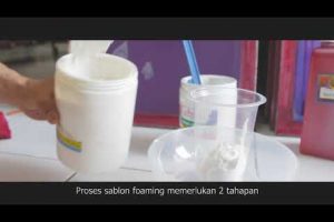 Proses Sablon Kaos E-book Efek Timbul / Foaming Dengan Kaos Polos Solop