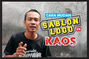 cara sablon label di kaos jadi