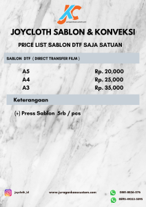 harga cetak DFT