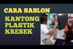 cara sablon kantong  plastik kresek