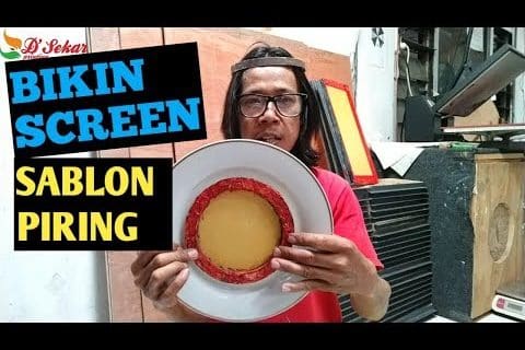cara sablon piring