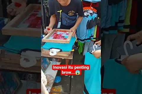 Kang Mas nya inovatif, sablon nama langsung jadi..
