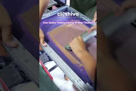 Cara Sablon Totebag Kanvas di Meja Thailand #shorts
