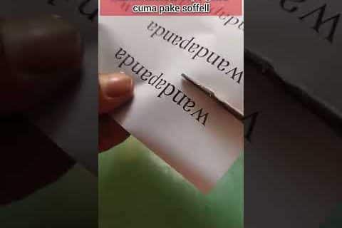 sablon merk di gelas kopi cuma pake soffel#shorts #diy #idekreatif #sablon #tips